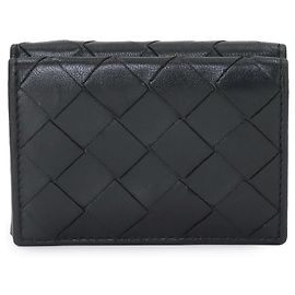 Portafoglio tri-fold Intrecciato Bottega Veneta Nero