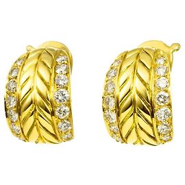 Boucles d'oreilles clips Chanel en or jaune 18K et diamants Autre