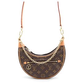 Bolsa de Ombro Louis Vuitton Monogram Loop Bege