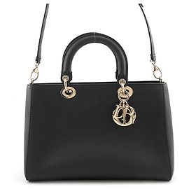 mala Christian Dior Lady D-Saia Medium Preto