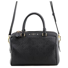 Borsa Louis Vuitton Monogram Empreinte Speedy Bandoulière 25 NM Nero