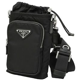 Prada Re-Nylon Funda para Smartphone Bolso de Hombro Negro