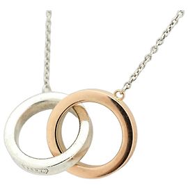 Autre Marque Collar con colgante Tiffany & Co. 1837 Interlocking Circle Plata Dorado