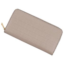 Cartera larga redonda Loewe Anagram Beige