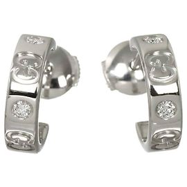 Brincos de Meia Argola Gucci Icon Diamond Outro