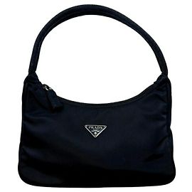 Borsa Mini Hobo Prada Tessuto Sport Nero