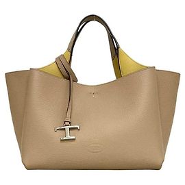 Tod's Mini Handtasche aus Leder Beige Gelb