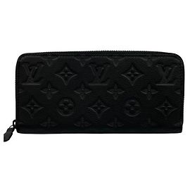 Louis Vuitton Monogram Shadow Zippy Long Wallet Black