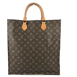 Bolso Tote Louis Vuitton Monogram Sac Plat Castaño