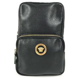 Bolsa de cintura Versace Medusa Logo Preto Dourado