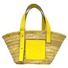Loewe Small Basket Handbag Beige Yellow