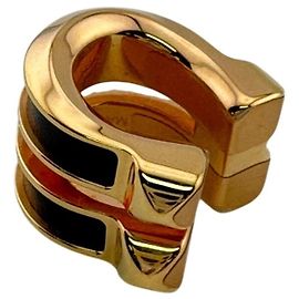 Hermès Boucles d'oreilles Jocchetto Hermes Noir Doré