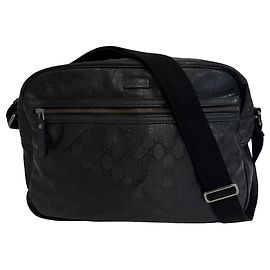 Gucci GG Imprimé Schultertasche Schwarz