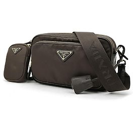 Bolsa de mão/Ombro Prada em couro marrom Marrom