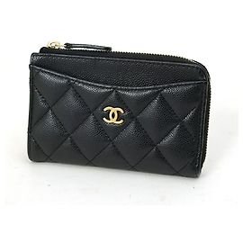 Tarjetero monedero en forma de L Chanel Timeless Classic Negro