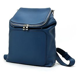 Loewe Goya Rucksack - Blaues Leder Blau