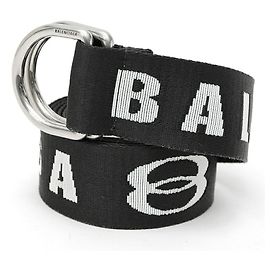 Balenciaga D-Ring Gürtel in Schwarz und Weiß Schwarz Weiß