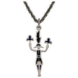 Hermès Collier Hermes en argent Argenté