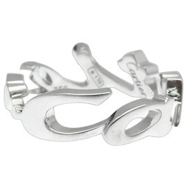 Cartier Signature Ouro Branco 18K Prata