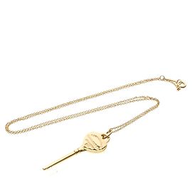 Pendentif Clé Cœur Tiffany & Co. Or Rose 18K avec Diamants Medium Doré