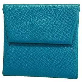 Hermès Hermes Bastia Verso Münzbeutel Blau