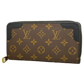 Louis Vuitton Monogram Retiro Zippy Geldbörse Schwarz