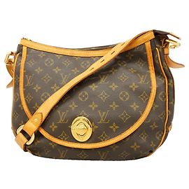 Borsa a tracolla Louis Vuitton Monogram Tulum GM Marrone