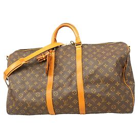 Louis Vuitton Boston Monogram Keepall Bandoulière 55 Braun