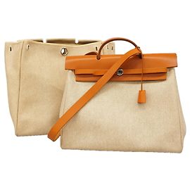 Hermès Borsa Hermes Herbag MM Marrone Altro