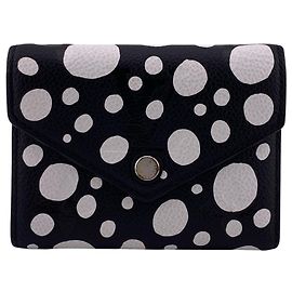 Louis Vuitton Dot Infinity Yayoi Kusama Tri-fold Wallet Black White