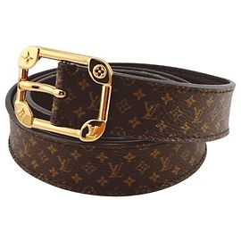 Ceinture Louis Vuitton Monogram Canvas Marron