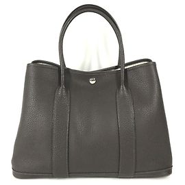 Hermès Sac HERMES Garden Party PM en cuir Negonda Marron