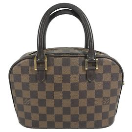 Louis Vuitton Damier Salia Mini Tote Bag Brown Damier ebene
