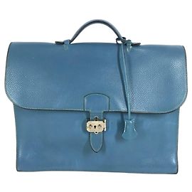 Hermès Sac à main Hermes Sac à Dépêches 38 Bleu
