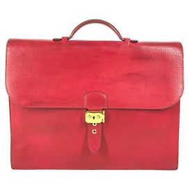 Hermès Bolso Hermes Sac à Dépêches 38 Roja