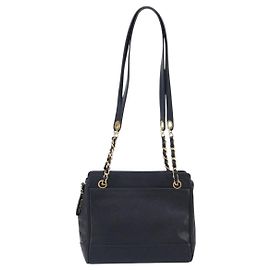 Chanel Vintage Zipped Chain Caviar Medium Negro