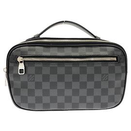Louis Vuitton Damier Graphite Shoulder Bag Brown