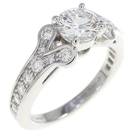 Cartier Ballerina Platinum Ring Size 9 Silvery