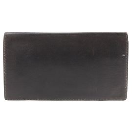 Cartera larga Hermès MC2 Fleming de piel Castaño