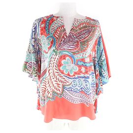 Chemise Hermès 34 à manches courtes en soie Multicolore