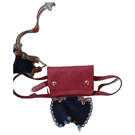 Hermès Bolsa de Cintura em couro courcevel vermelho vintage 1996 Vermelho