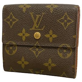 Cartera Louis Vuitton marrón tri-fold Castaño