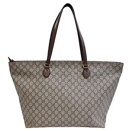Gucci GG Supreme Brown Tote Bag Brown
