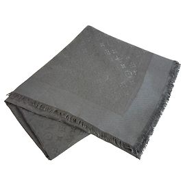 LOUIS VUITTON Monogram Shine Seidentuch Braun