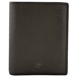 Céline Celine Leather Pebble Bi-fold Wallet Brown