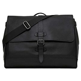 Coach Hudson Leder Crossbody-Tasche Schwarz