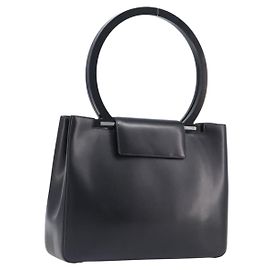 Salvatore Ferragamo Vintage Gancini Top Handle Leather Preto
