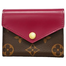 Portafoglio tri-fold Louis Vuitton in Brown e Fuchsia Marrone Fuschia