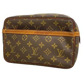 Bolsa de mão Louis Vuitton Monogram Compiegne 23 Marrom