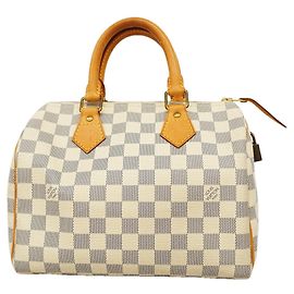Borsa Louis Vuitton Damier Azur Speedy 25 Bianco